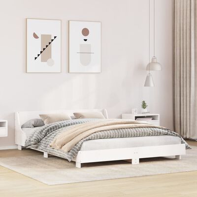 vidaXL Letto senza Materasso Bianco 150x200 cm Legno Massello di Pino