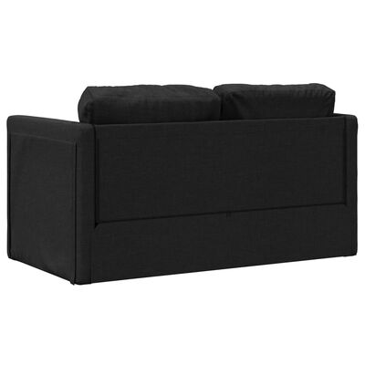 vidaXL Divano Letto da Terra 2 in 1 Nero 112x174x55 cm Tessuto