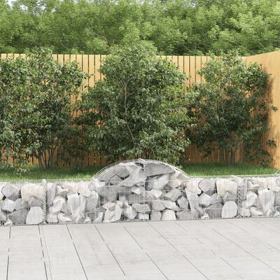 vidaXL Cesti Gabbioni ad Arco 25 pz 200x30x40/60 cm Ferro Zincato