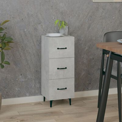 vidaXL Credenza Grigio Cemento 34,5x34x90 cm in Legno Multistrato