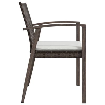 vidaXL Sedie Giardino con Cuscini 2pz Marroni 5,56x57x83 cm Polyrattan