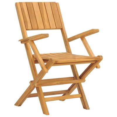 vidaXL Sedie da Giardino Pieghevoli 6pz 55x61x90cm Legno Massello Teak