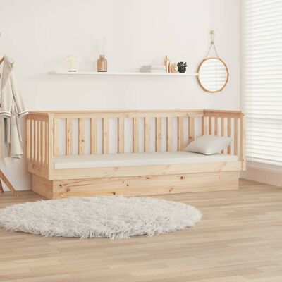 vidaXL Dormeuse senza Materasso 90x190 cm in Legno Massello di Pino