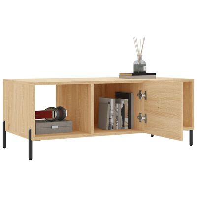 vidaXL Tavolino da Salotto Rovere Sonoma 102x50x40cm Legno Multistrato