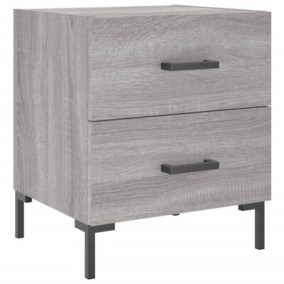 vidaXL Comodino Grigio Sonoma 40x35x47,5 cm in Legno Multistrato