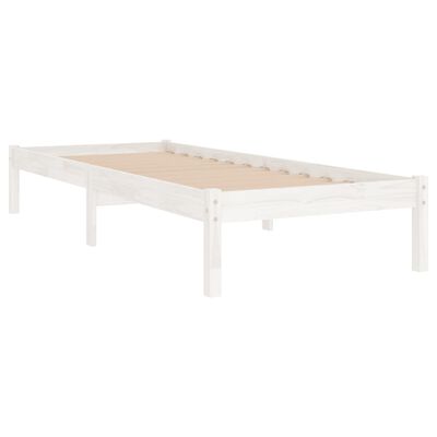 vidaXL Giroletto Bianco in Legno Massello di Pino 100x200 cm