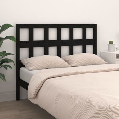 vidaXL Testiera per Letto Nera 165,5x4x100cm in Legno Massello di Pino