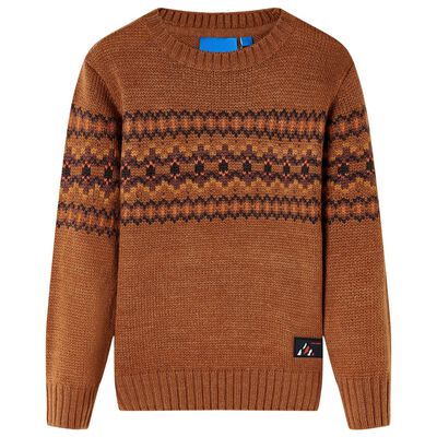 Maglione per Bambini Lavorato a Maglia Cognac 140