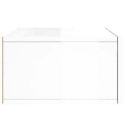 vidaXL Comodini a Muro 2 pz Bianco Lucido 35x35x20 cm