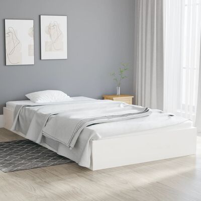 vidaXL Giroletto Bianco in Legno Massello 100x200 cm