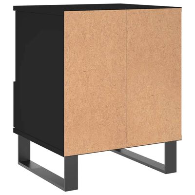 vidaXL Comodini 2pz Neri 40x35x50 cm in Legno Multistrato