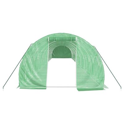 vidaXL Serra con Telaio in Acciaio Verde 48 m² 16x3x2 m