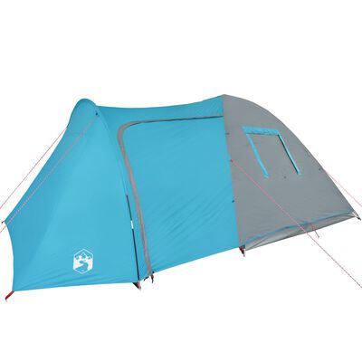 vidaXL Tenda da Campeggio a Cupola per 4 Persone Blu Impermeabile