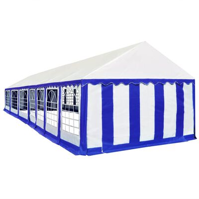 vidaXL Tessuto per Tenda 6x14 m Blu e Bianco