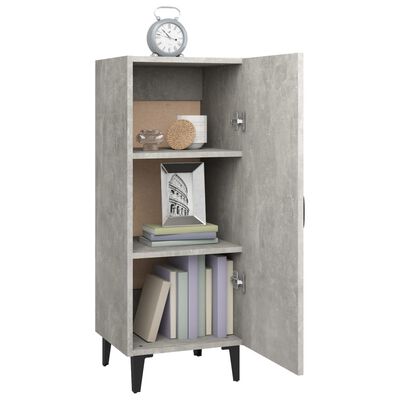 vidaXL Credenza Grigio Cemento 34,5x34x90 cm in Legno Multistrato