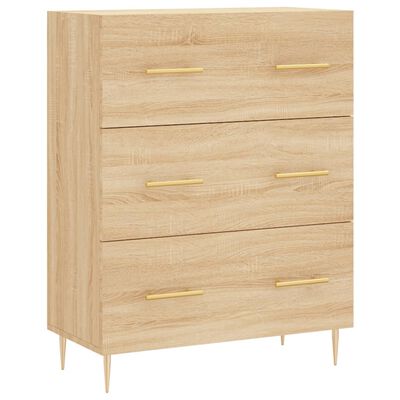 vidaXL Credenza Rovere Sonoma 69,5x34x90 cm in Legno Multistrato