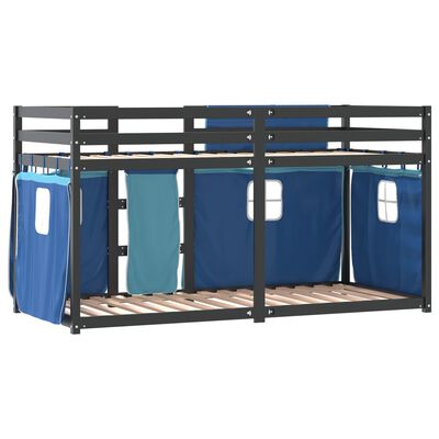 vidaXL Letto a Castello senza Materasso Blu 90x190cm Massello Pino