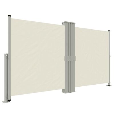 vidaXL Tenda da Sole Laterale Retrattile Crema 140x1200 cm