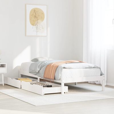 vidaXL Letto senza Materasso Bianco 90x200 cm Legno Massello di Pino