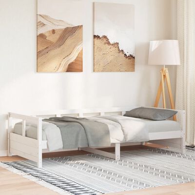 vidaXL Dormeuse senza Materasso Bianca 80x200 cm Legno Massello Pino