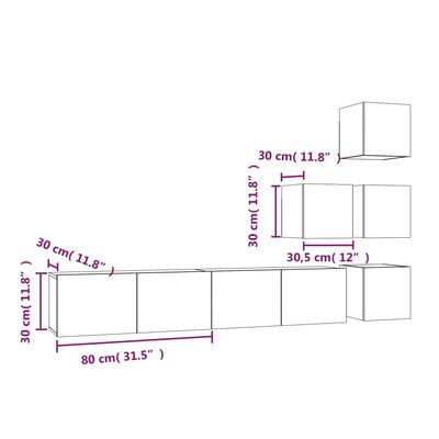 vidaXL Mobile Porta TV a Parete Rovere Marrone in Legno Multistrato