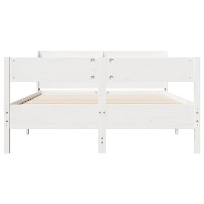 vidaXL Letto senza Materasso Bianco 120x200 cm Legno Massello di Pino