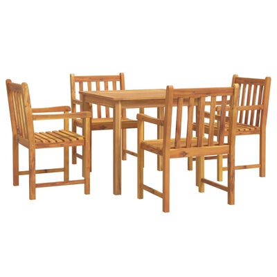 vidaXL Set da Pranzo per Giardino 5 pz in Legno Massello di Acacia