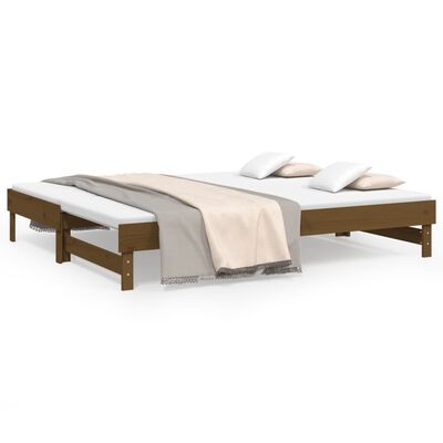 vidaXL Dormeuse Estraibile Ambra 2x(100x200) cm Legno Massello di Pino