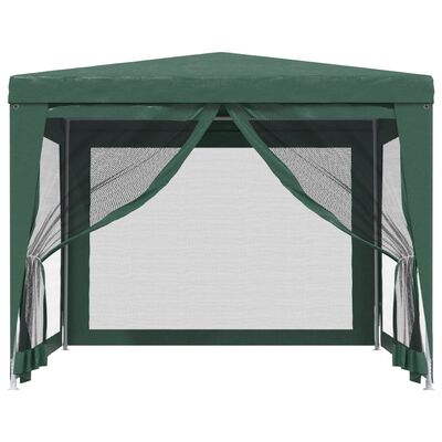 vidaXL Tenda per Feste con 4 Pareti Laterali in Rete Verde 3x3 m HDPE