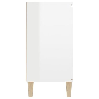 vidaXL Credenza Bianco Lucido 101x35x70 cm in Legno Multistrato