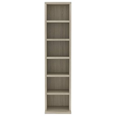 vidaXL Mobile Porta CD Rovere Fumo 21x20x88 cm in Legno