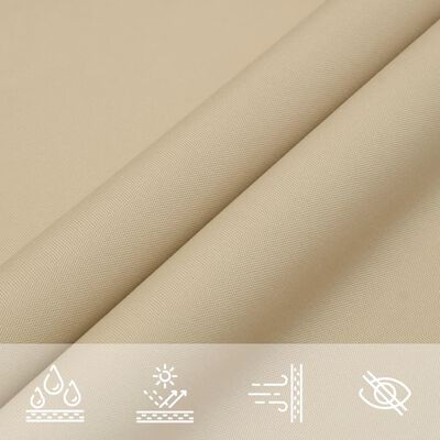 vidaXL Parasole a Vela Oxford Rettangolare 6x7 m Beige