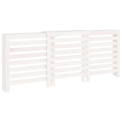 vidaXL Copertura Termosifone Bianca 210x21x85 cm Legno Massello Pino