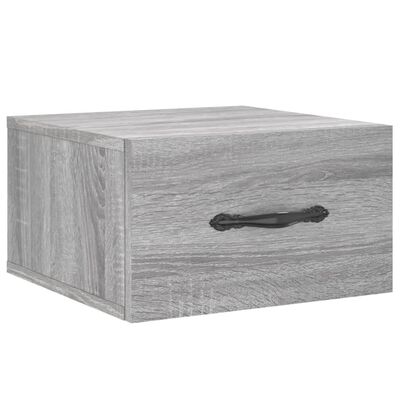 vidaXL Comodini a Muro 2 pz Grigio Sonoma 35x35x20 cm