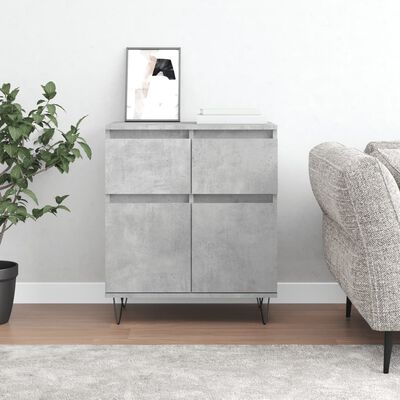 vidaXL Credenza Grigio Cemento 60x35x70 cm in Legno Multistrato