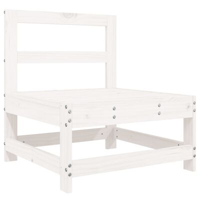 vidaXL Set Divani da Giardino 6 pz Bianco in Legno Massello di Pino