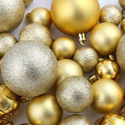 vidaXL Set Palline di Natale 100 pz 3/4/6 cm Oro