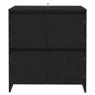 vidaXL Credenza Nera 70x41x75 cm in Truciolato