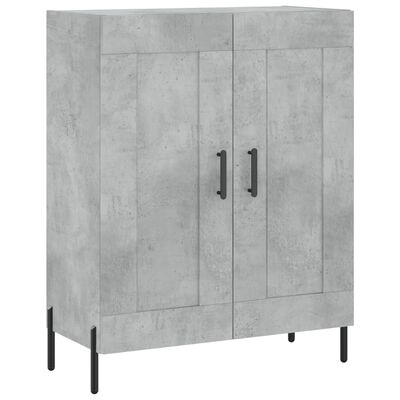 vidaXL Credenza Grigio Cemento 69,5x34x180 cm in Legno Multistrato