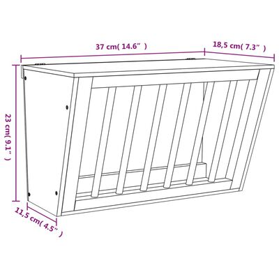 vidaXL Mangiatoia per Conigli 37x18,5x23 cm in Legno Massello di Abete