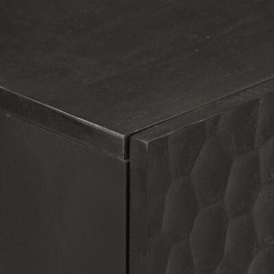 vidaXL Credenza Nera 60x33x75 cm in Legno Massello di Mango