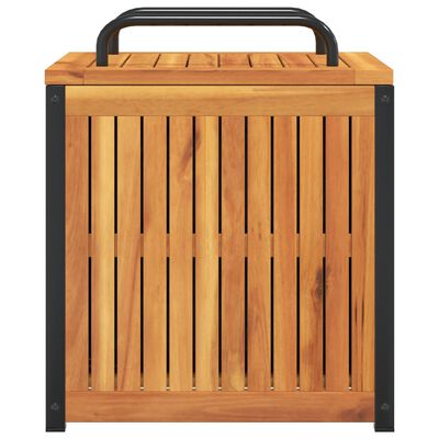 vidaXL Cassa da Esterno per Cuscini 45x45x45/53cm in Legno e Acciaio