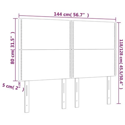 vidaXL Testiere 4 pz Nere 72x5x78/88 cm in Velluto