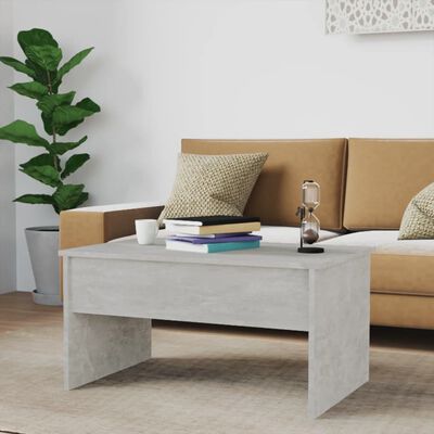 vidaXL Tavolino Grigio Cemento 80x50,5x41,5 cm in Legno Multistrato