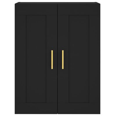 vidaXL Mobile a Parete Nero 69,5x34,90 cm in Legno Multistrato