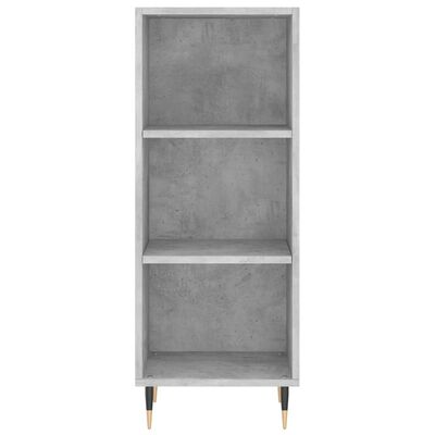 vidaXL Credenza Grigio Cemento 34,5x34x180 cm in Legno Multistrato