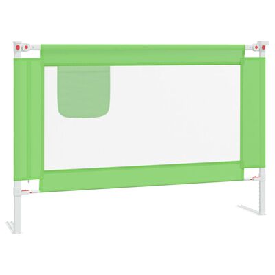 vidaXL Sponda Letto di Sicurezza per Bambini Verde 100x25cm in Tessuto