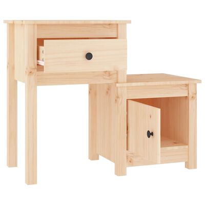 vidaXL Comodini 2 pz 79,5x38x65,5 cm in Legno Massello di Pino