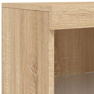 vidaXL Credenza con Luci LED Rovere Sonoma 283x37x100 cm