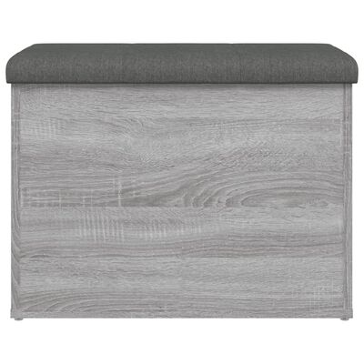 vidaXL Panca Portaoggetti Grigio Sonoma 62x42x45 cm Legno Multistrato